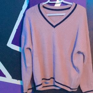Pink knitted SHEIN long sleeve shirt